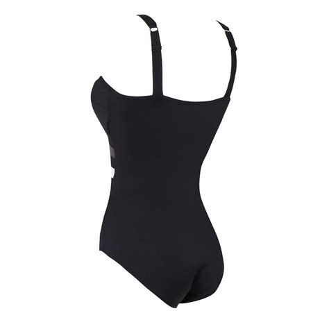 Zoggs Wrap Panel Classicback Ecolast Swimsuit Black Swiminn