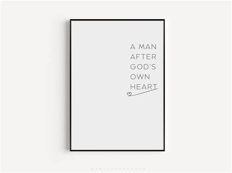 A Man After God's Own Heart Digital Bible Print - Etsy