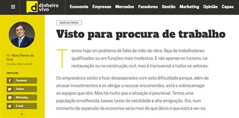 Visto Para Procura De Trabalho CRS Advogados