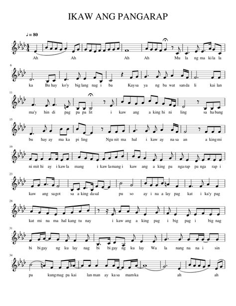 Ikaw Ang Pangarap Sheet Music For Piano Solo Easy