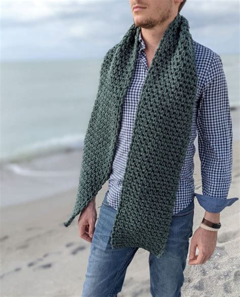 Classic Men S Crochet Scarf Pattern Jewels And Jones