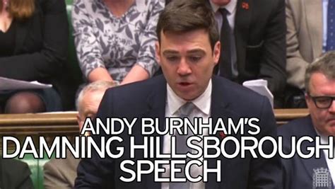 Andy Burnhams Damning Hillsborough Speech Applauded By Mps As 27 Years