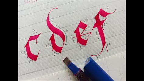 Pilot Parallel Pen Calligraphy Fraktur Alphabets C D E F Youtube