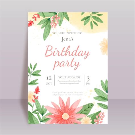 Flower Themed Birthday Party Invitation Wording | Best Flower Site