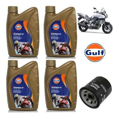 Combo Óleo Gulf 10w40 Sintético filtro Kawasaki Versys 1000 no Shoptime