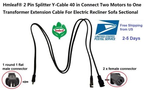 Lift Chair Power Supply Pin Splitter Y Cable For Okin Limoss Power