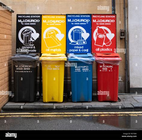 BATH, UK - NOVEMBER 29, 2018: M.J. Church Recycling Station in Bath city centre Stock Photo - Alamy