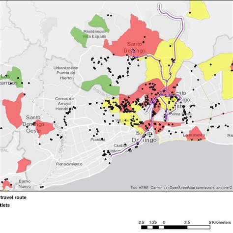 Map Of One Participants Weekly Activity Path Overlaid On A Base Map Of Download Scientific