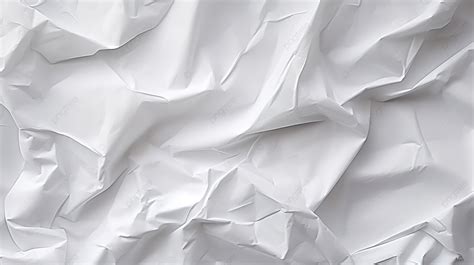 Blank White Paper Sheet With Crumpled Texture Ready For Your Creativity