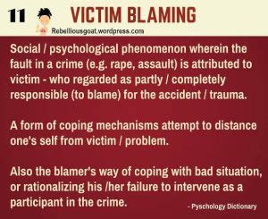 Psychology # 11 – Victim Blaming – Rebellious Scapegoat