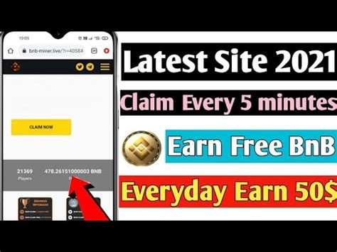 Free Bnb Claim Pe Day Earn Earn Free Bnb Coin Earn Bnb