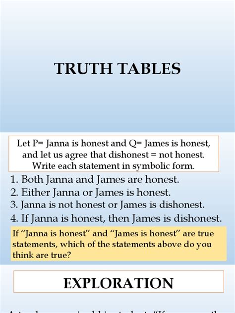 Truth Tables Pdf Formalism Deductive Syntax Logic