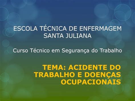 Pdf Acidente Do Trabalho E Doen As Ocupacionais Dokumen Tips