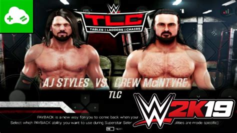 Wwe K Drew Mcintyre Vs Aj Styles Tlc Match Gloud Games Wwe K