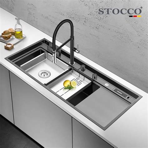 Sus Stainless Steel High Quality Handmade Kitchen Sink Set With