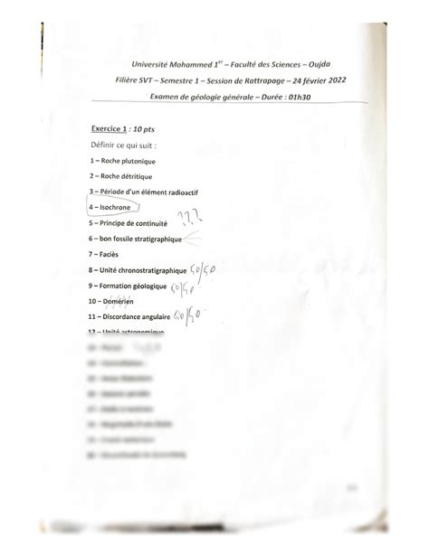 Solution Examen Geologie Rattrapage Studypool