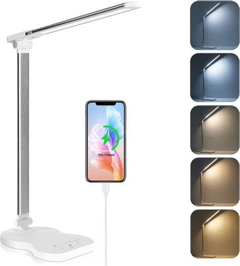 Rigors LED Desk Lamp Desk Light With USB Charging Port Touch Lamp With