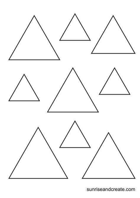 Free Printable Triangle Templates Sunrise And Create