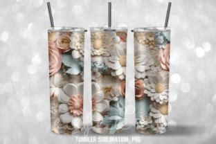 Pastel Flowers Tumbler Wrap Graphic By Babydell Art Creative Fabrica