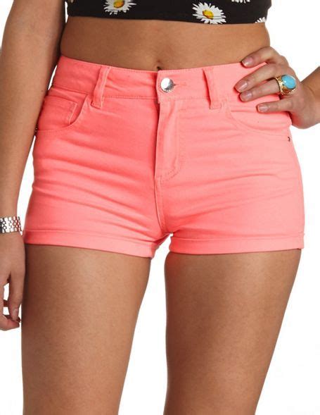 Charlotte Russe Refuge Hi Rise Shortie High Waisted Shorts