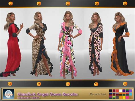 Kiarazurk Angel Gown Recolor Angel Gowns Sims 4 Dresses Sims 4 Clothing