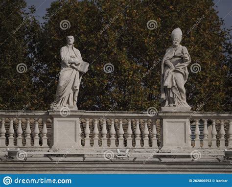 Saint Peter Basilica Rome View Of Statue Detail Stock Image Image Of