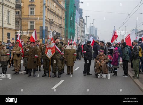 Warsaw Poland 11 November 2018 Celebrations Of Polish Independence