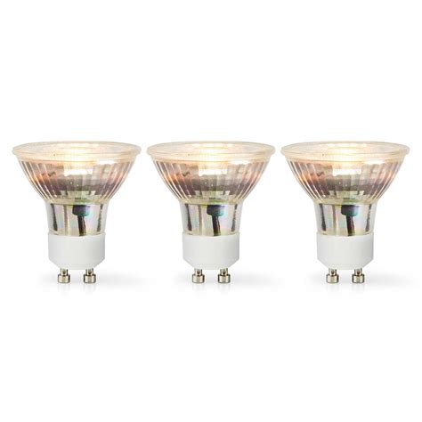 Nedis Led Lampa Gu10 Spot 4 5w 345 Lm 3 Pack