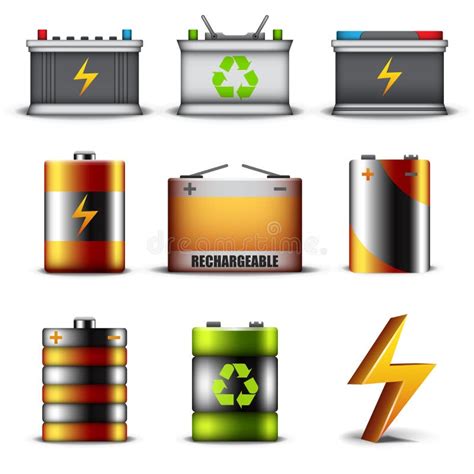 Batteries Stock Vector Illustration Of Energy Environmental