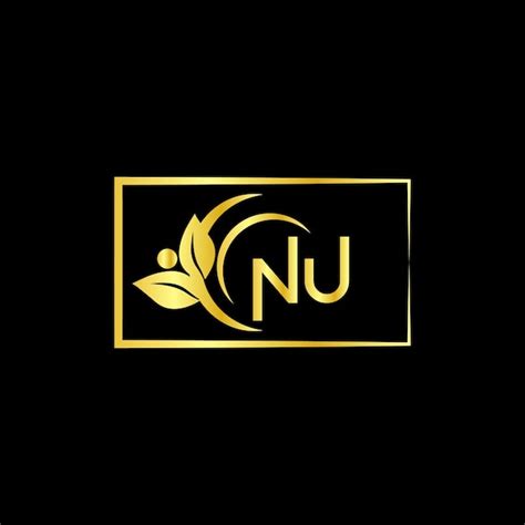 Premium Vector Nu Letter Branding Logo Design With A Flower Logo