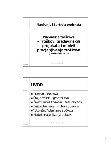 Pdf Planiranje I Kontrola Projekata Dokumen Tips