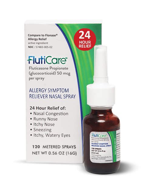 Fluticare Relief During Allergy Season Nasal Spray Fluticasone Propionate 120 Sprays