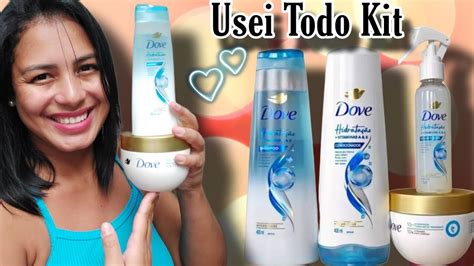 Testanto Kit Dove Hidrata O No Meu Cabelo Henezado Youtube