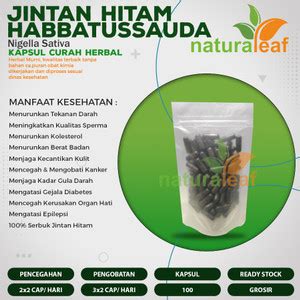 Jual JINTAN HITAM Kapsul Herbal Habbatussauda Hipertensi Kanker 100