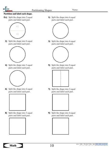 Partitioning Shapes Worksheet With Answer Key Download Printable Pdf Templateroller