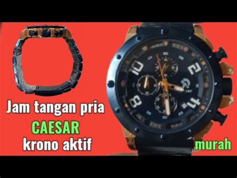 Jam Tangan Pria Murah Berkualitas Merk CAESAR Krono Aktif Tali Rantai