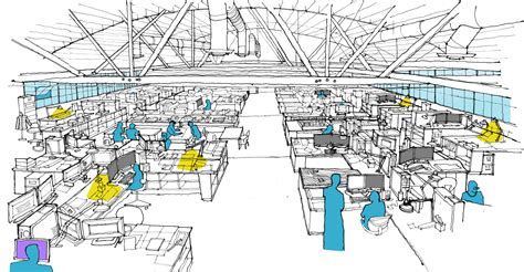 42 Croquis Desenhos E Diagramas De Espaços De Trabalho De Arquitetos