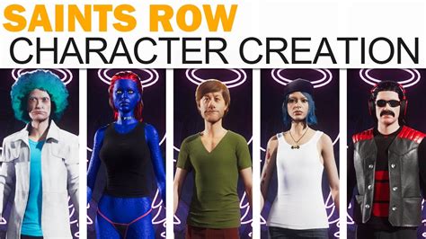 Saints Row Character Creation Boss Factory All Options Outfits