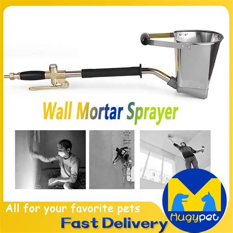 Mortar Sprayer Wall Mortar Guns Stucco Shovel Hopper Ladle Cement Spray