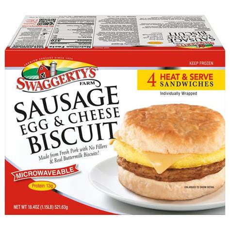 Swaggerty S Farm Sausage Egg And Cheese Biscuits 4 Count Products Lowes Foods To Go Local