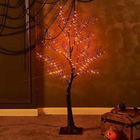 Amazon Twinkle Star Ft Halloween Decorations Black Spooky Tree