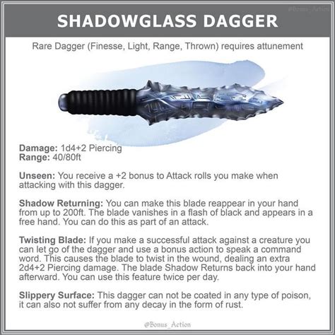 An Ad For The Shadowglass Daggerer With Instructions On How To Use It