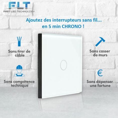 Kit Interrupteur Sans Fil Va Et Vient Duo Neutre Non Requis Tactile