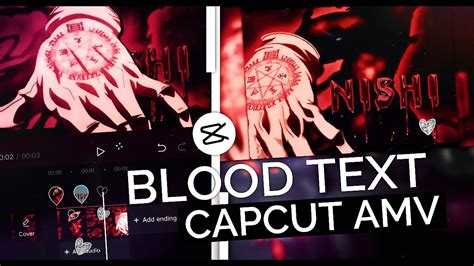 Bloody Text Like Xenoz After Effects Capcut Amv Tutorial Youtube