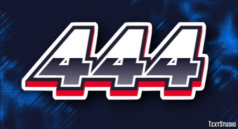 444 Text Effect And Logo Design Number