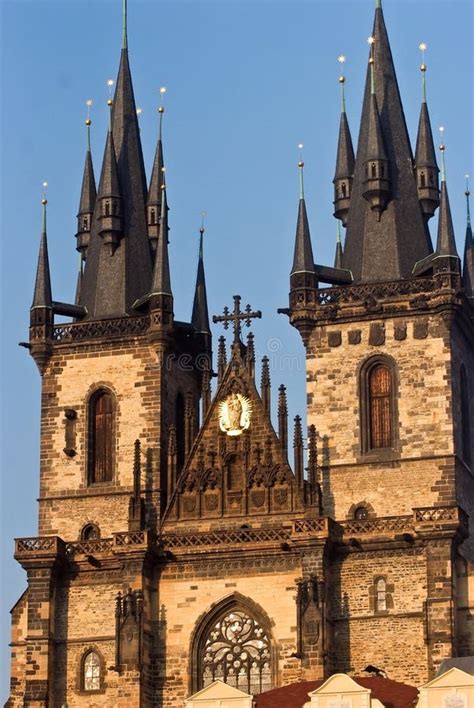 The Building Of The Temple In The Old Town Square Prague Czech Stock