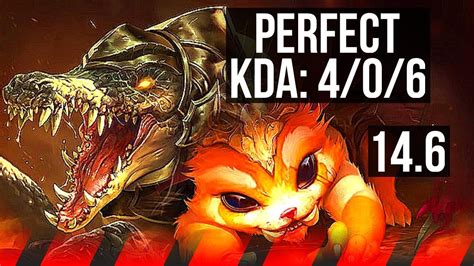 Renekton Vs Gnar Top 4 0 6 600 Games Kr Master 14 6 Youtube