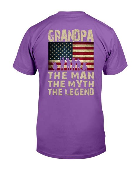 Fathers Day Grandpa The Man Myth The Legend T Shirt Atmtee