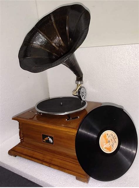 Hmv Gramophone Record Player Phonograph Replica Fully Functional