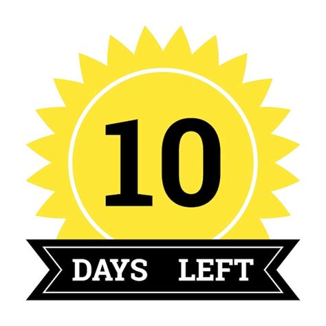 Premium Vector Countdown Of Days Number 10 Of Days Left To Go